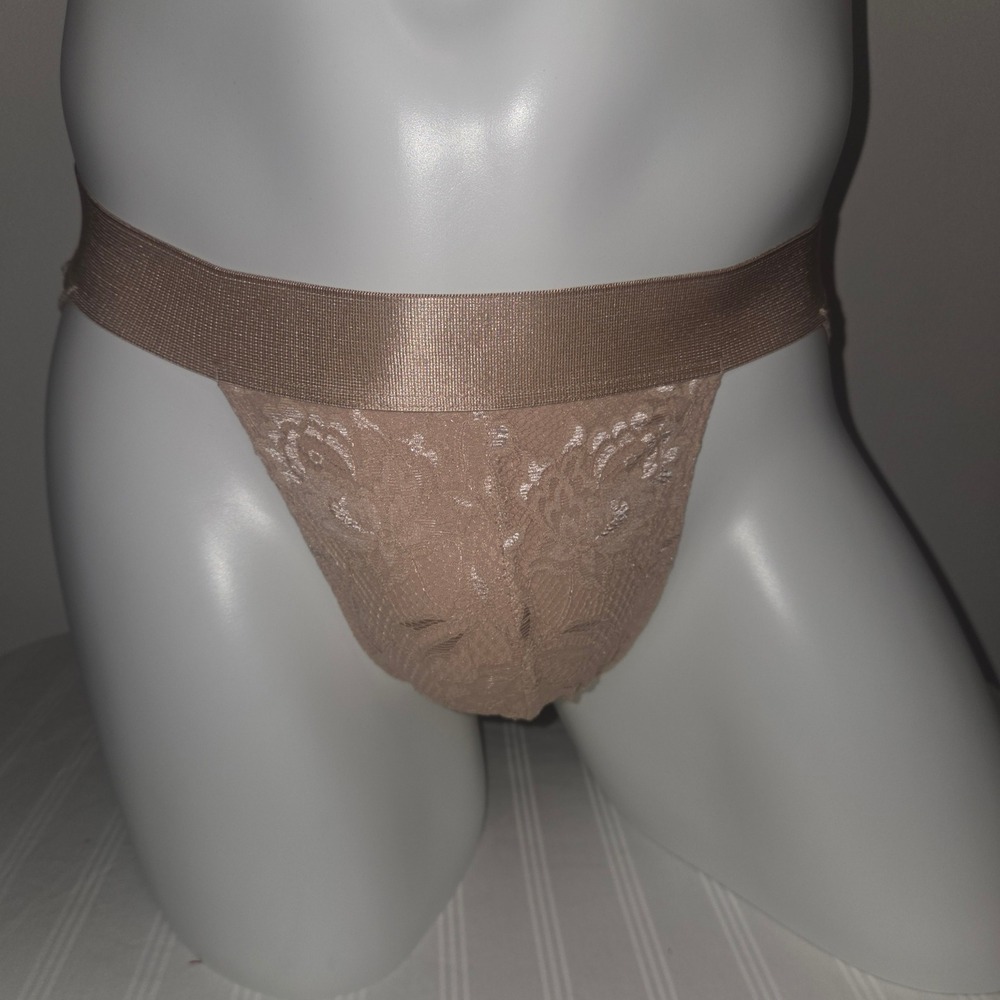 Cosabella Never Say Never Men's Lace Mid-Rise Brief Shimmer Contour Pouch